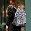 Рюкзак жіночий Sambag Brix PJT з принтом білий з чорним