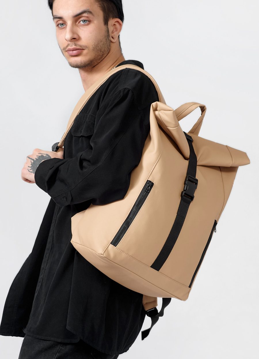 Рюкзак чоловічий роллтоп Sambag RollTop One бежевий