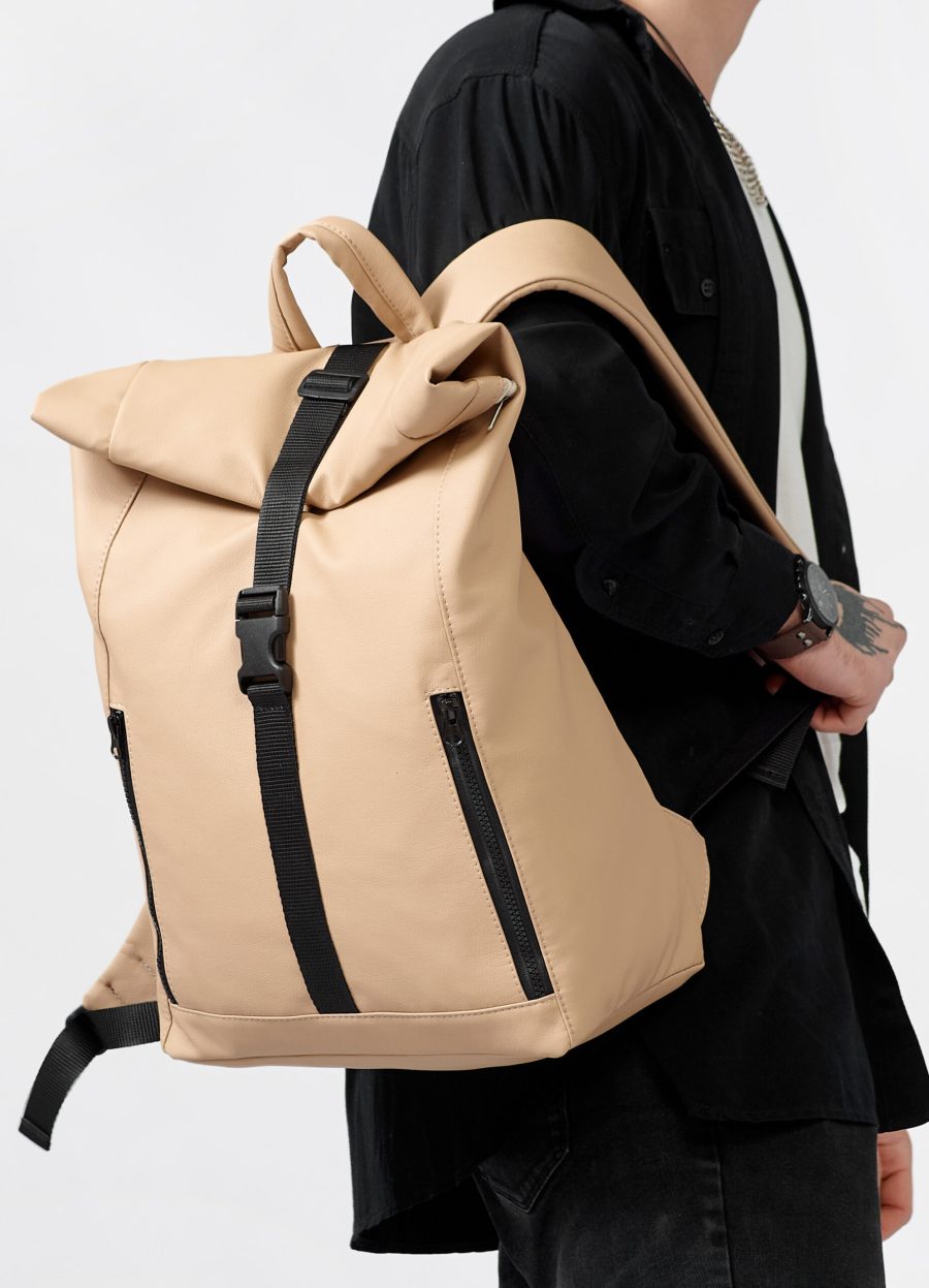 Рюкзак чоловічий роллтоп Sambag RollTop One бежевий