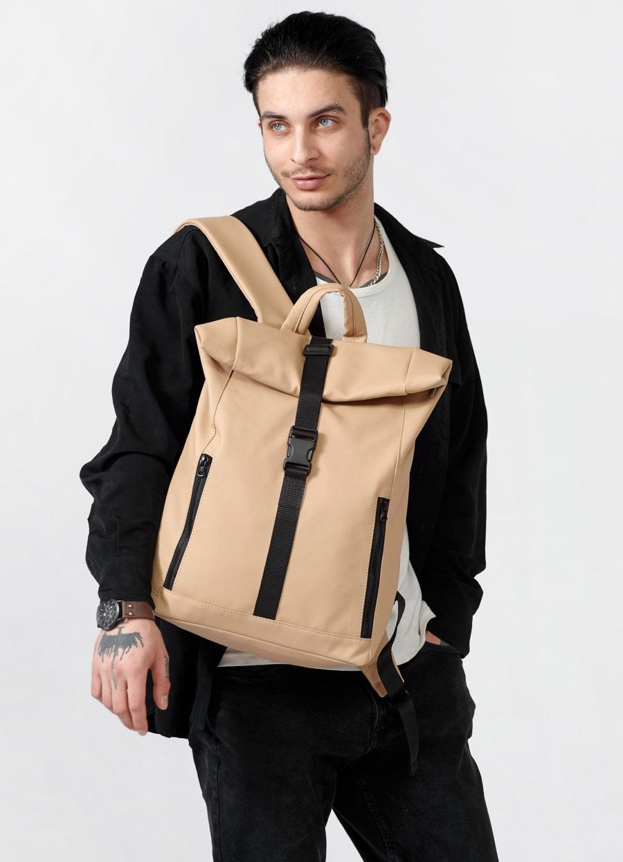 Рюкзак чоловічий роллтоп Sambag RollTop One бежевий
