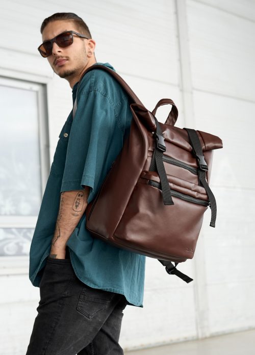 Рюкзак чоловічий роллтоп Sambag RollTop Zard шоколадний