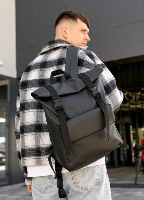 Рюкзак роллтоп чоловічий Sambag RollTop Milton чорний