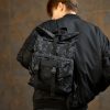 Рюкзак чоловічий роллтоп Sambag RollTop Double чорний принт