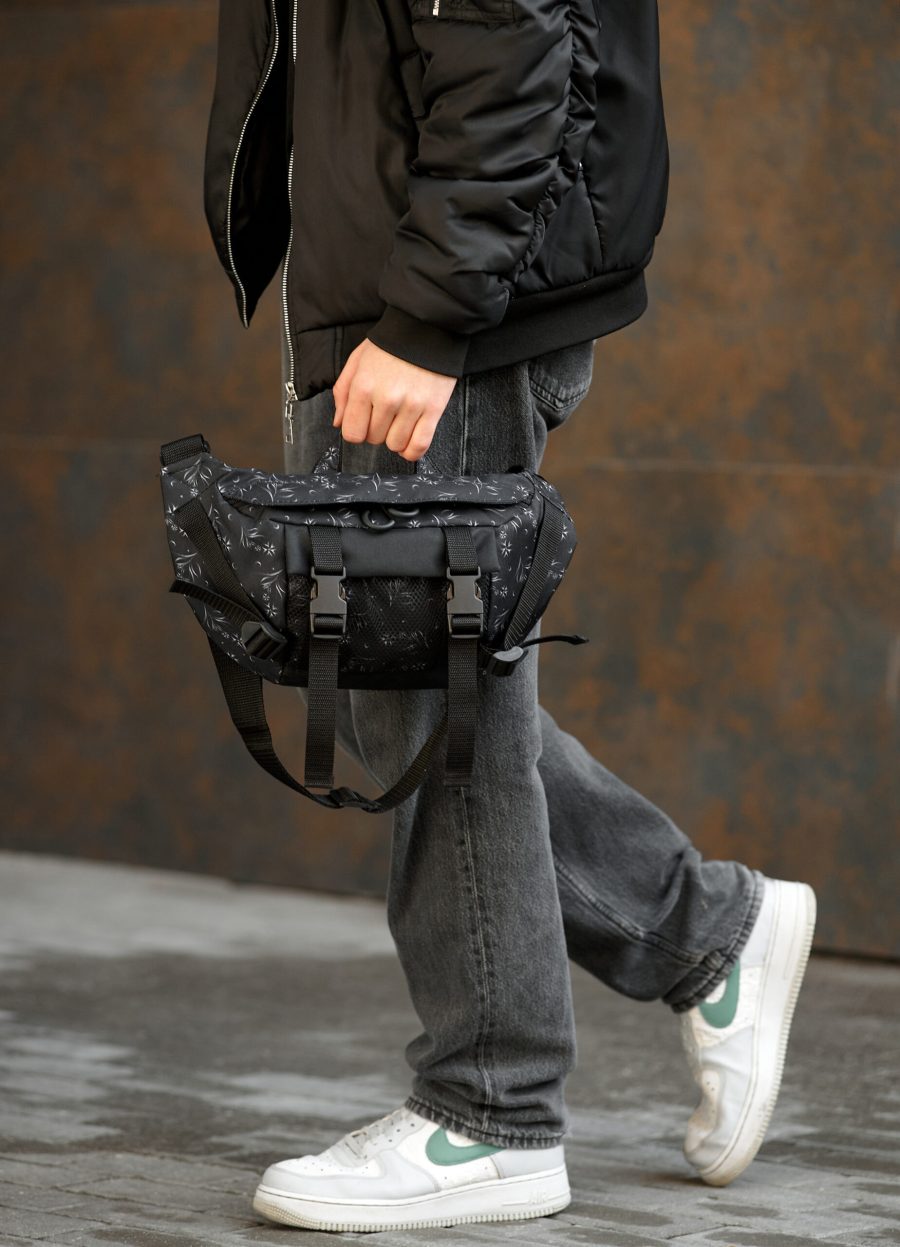 Рюкзак чоловічий роллтоп Sambag RollTop Double чорний принт