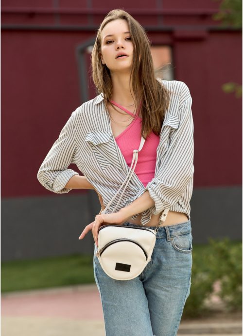 Сумка крос-боді жіноча Sambag Sofi біла