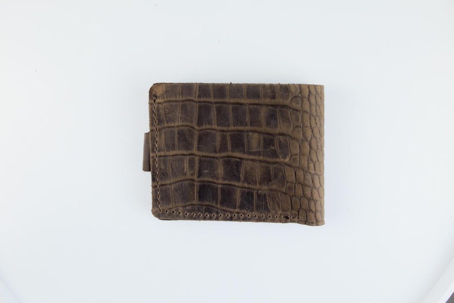 Гаманець чоловічий Skill Crazy Horse тиснення крокодил коричневий